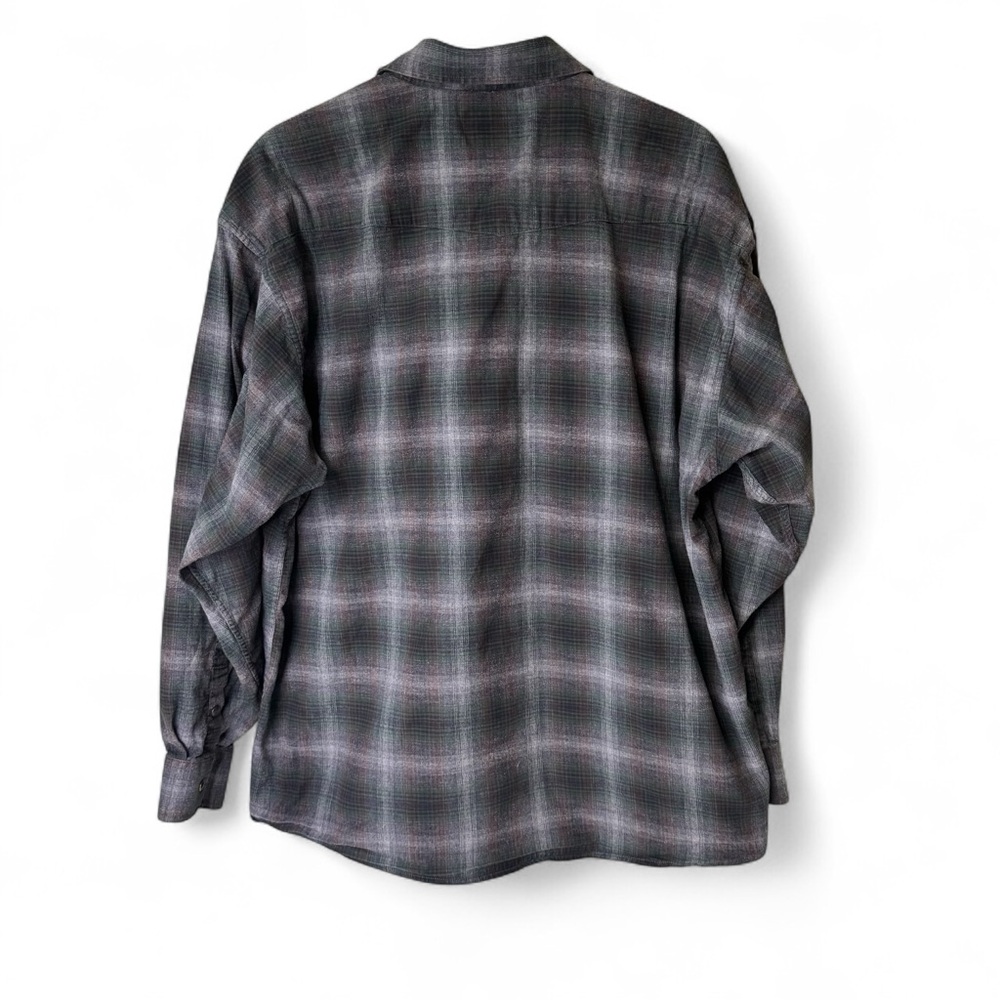 Powder River Outfitter Green and Gray Plaid Long Sleeve Shirt Size XL - Picture 6 of 6